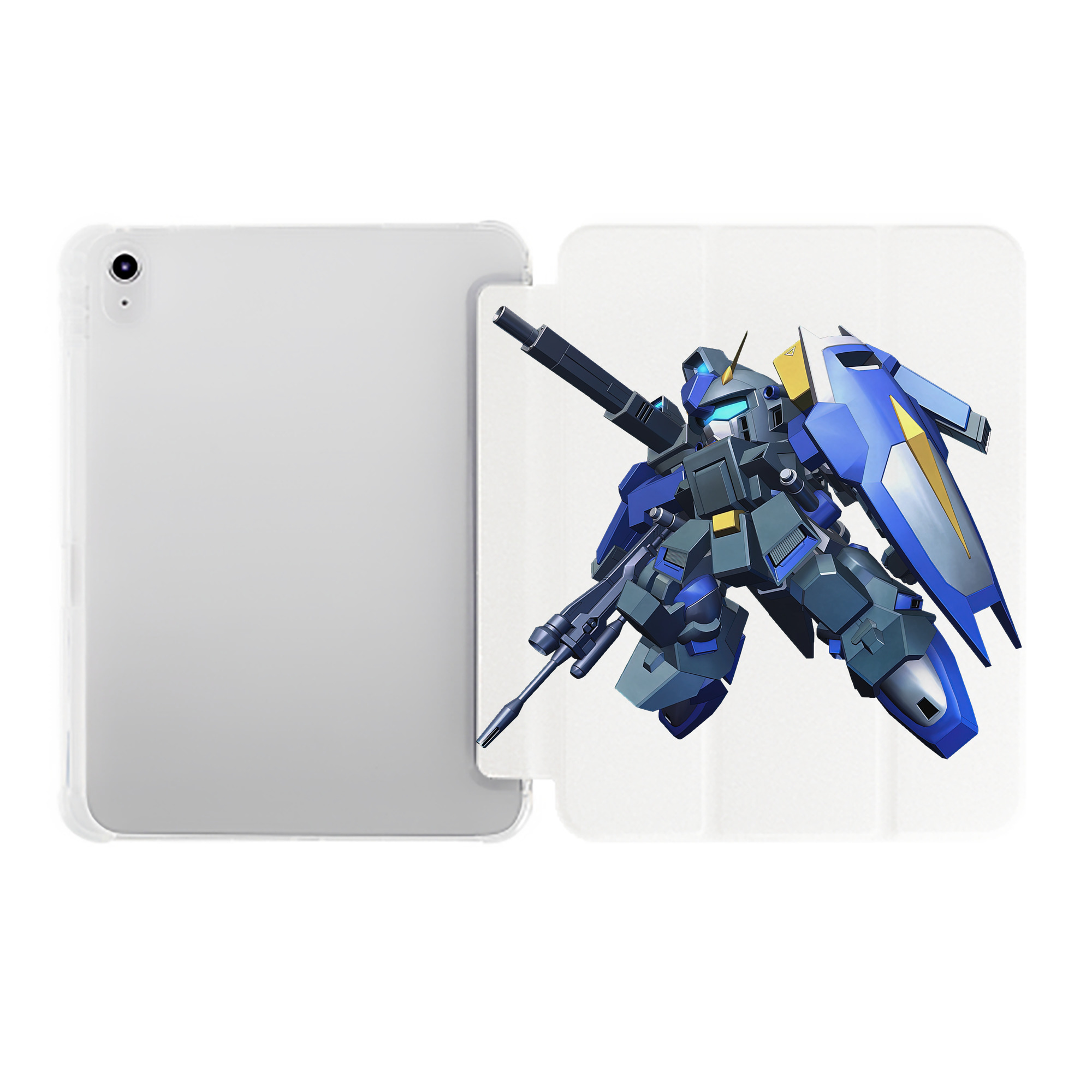 （画像用） 機動戦士ガンダム Mobile Suit Gundam IPad ケース ペン収納付き 三つ折りスタンド PUレザー×シリコン 対応機種9.5/10.5/10.9インチ